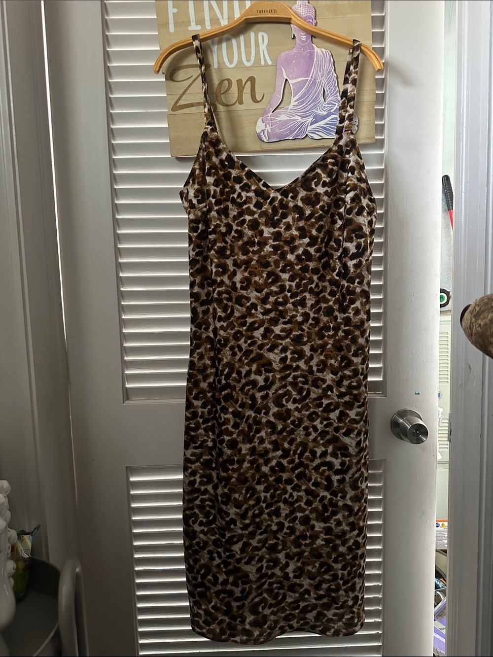 Rebecca Minkoff Brown and Black Leopard Slip Dress